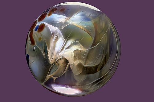 USA-Colorado-Fort Collins. Borosilicate marble close-up. Art Print by Jaynes Gallery